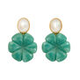 Carved flower earrings by Carousel Jewels